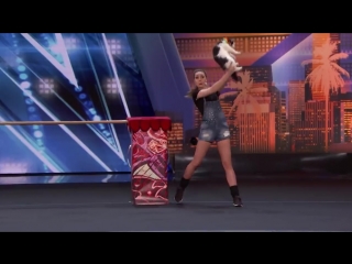 cat trainers stunned talent show judges