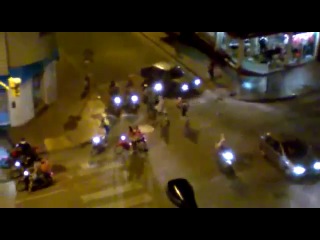 bikers destroy the eatery